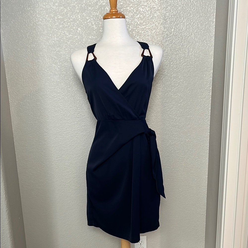 SHEIN Mini Dress in Classic Navy Blue with Flattering Fit size Large